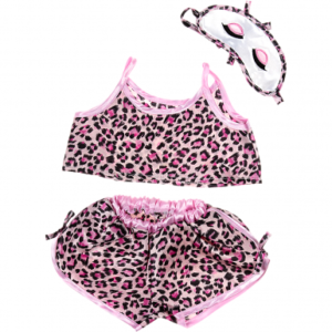 Tj’s Teddies Pink Leopard PJ’s 16″