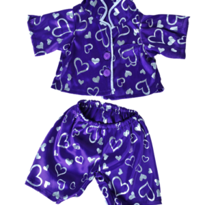 Tj’s Teddies Dark ”Purple Heart” Pj 16”